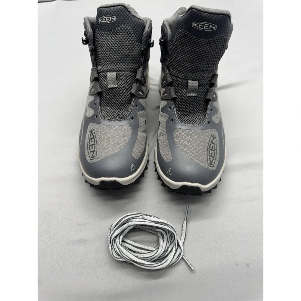KEEN Womens Zionic Mid Waterproof Hiking Boots Gray Magnet Size 10